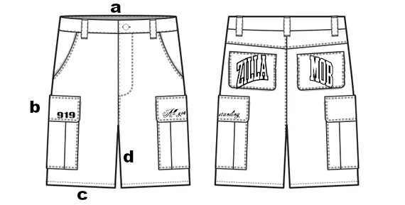 size chart invisibleman cargos